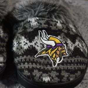 Minnesota Vikings Hard Bottom Sweater Slippers Size 7-8